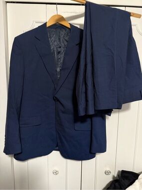 Balmain Men's Navy Two-Piece Suit Jacket & Trousers
